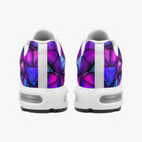 Air Cushion Sneakers Purple and Blue Stained Glass