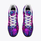 Air Cushion Sneakers Purple and Blue Stained Glass