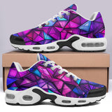Air Cushion Sneakers Purple and Blue Stained Glass
