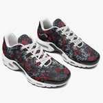 Air Cushion Sneakers Red and White Graffiti