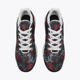 Air Cushion Sneakers Red and White Graffiti