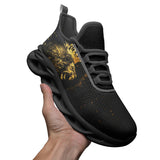 Sports Mesh Sneakers Golden Lion with Crown