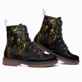 Leather Boots Gold Tiger Brushwork