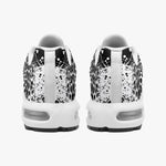 Air Cushion Sneakers Black and White Leopard Brushwork
