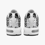 Air Cushion Sneakers Black and White Leopard Brushwork