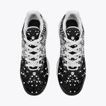 Air Cushion Sneakers Black and White Leopard Brushwork