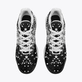 Air Cushion Sneakers Black and White Leopard Brushwork