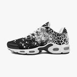 Air Cushion Sneakers Black and White Leopard Brushwork