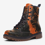 Leather Boots Art Print Orange Lion