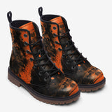 Leather Boots Art Print Orange Lion