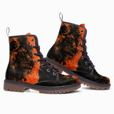 Leather Boots Art Print Orange Lion