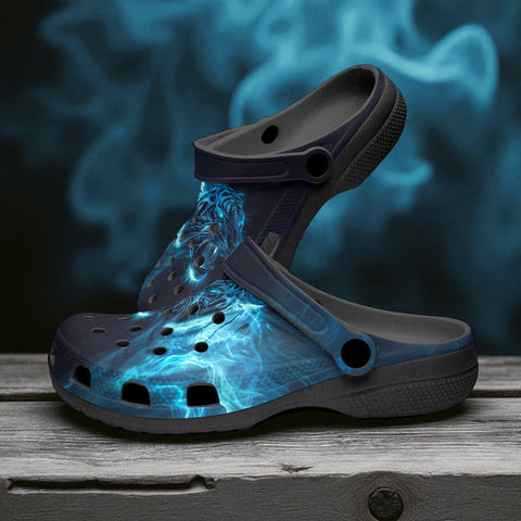 Classic Clogs Blue Tiger in Flame