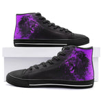 High-Top Canvas Shoes Purple Lion Art Print