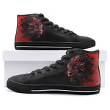 High-Top Canvas Shoes Jaguar with Red Splash