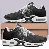 Air Cushion Sneakers White Tiger with Flame