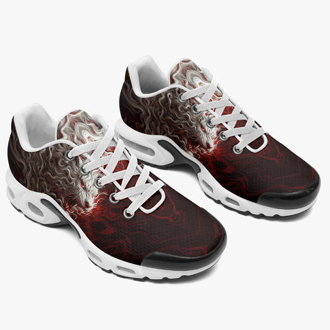 Air Cushion Sneakers White Tiger Artwork