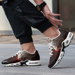 Air Cushion Sneakers White Tiger Artwork
