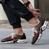 Air Cushion Sneakers White Tiger Artwork
