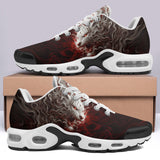 Air Cushion Sneakers White Tiger Artwork