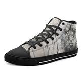 High-Top Canvas Shoes Watercolor Lion Art