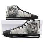 High-Top Canvas Shoes Watercolor Lion Art