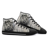 High-Top Canvas Shoes Watercolor Lion Art