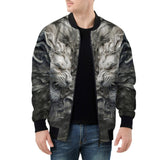 Bomber Jacket Dual Plaster Lion Heads