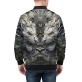 Bomber Jacket Dual Plaster Lion Heads