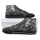 High-Top Canvas Shoes Dual Plaster Lion Heads