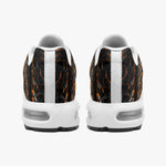 Air Cushion Sneakers Gold and Black Snake Art