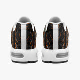Air Cushion Sneakers Gold and Black Snake Art