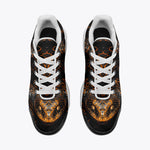 Air Cushion Sneakers Gold and Black Snake Art