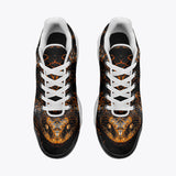 Air Cushion Sneakers Gold and Black Snake Art