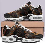 Air Cushion Sneakers Gold and Black Snake Art