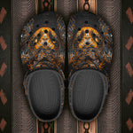 Classic Clogs Gold and Black Snake Art
