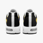 Air Cushion Sneakers Black Snake with Yellow Stripes