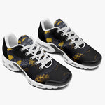Air Cushion Sneakers Black Snake with Yellow Stripes