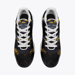 Air Cushion Sneakers Black Snake with Yellow Stripes