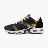 Air Cushion Sneakers Black Snake with Yellow Stripes