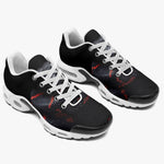 Air Cushion Sneakers Black Snake with Red Stripes