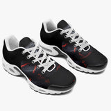 Air Cushion Sneakers Black Snake with Red Stripes