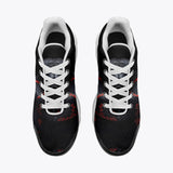 Air Cushion Sneakers Black Snake with Red Stripes