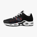 Air Cushion Sneakers Black Snake with Red Stripes