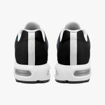 Air Cushion Sneakers Black Snake with Blue Green Dots