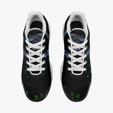 Air Cushion Sneakers Black Snake with Blue Green Dots