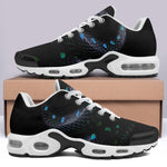 Air Cushion Sneakers Black Snake with Blue Green Dots