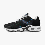 Air Cushion Sneakers Black Snake with Blue Green Dots