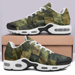 Air Cushion Sneakers Army Green Camo Patchwork