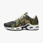 Air Cushion Sneakers Army Green Camo Patchwork