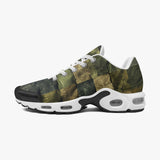 Air Cushion Sneakers Army Green Camo Patchwork